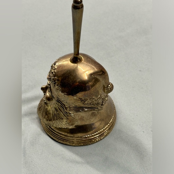 Heavy gold metallic Santa bell - Picture 8 of 9